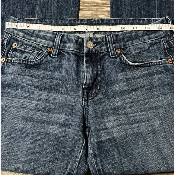 7 For All Mankind Vintage Women's "A" Pocket Boot Low Rise Jeans SZ 26 (28x29) - Picture 6 of 11